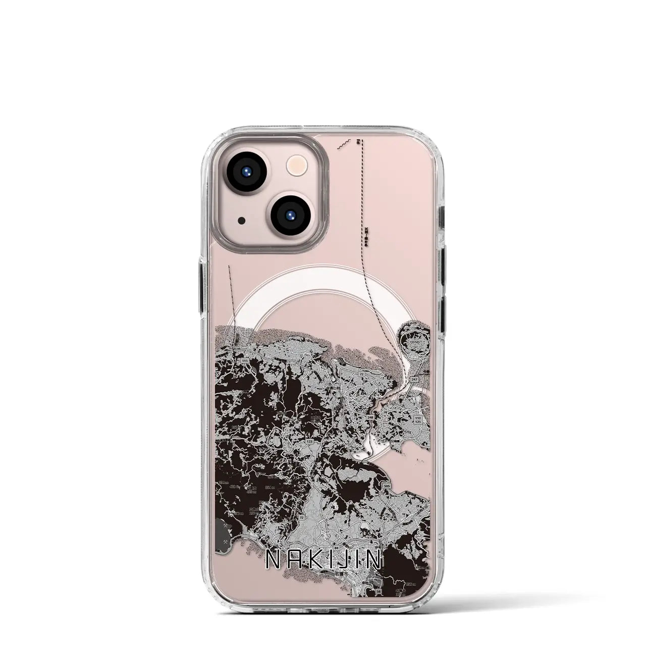 【今帰仁（沖縄県）】地図柄iPhoneケース（MagSafeタイプ）