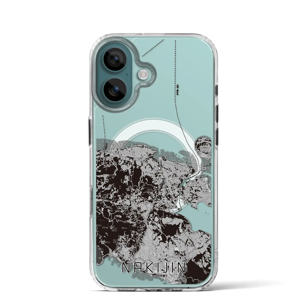 【今帰仁（沖縄県）】地図柄iPhoneケース（MagSafeタイプ）