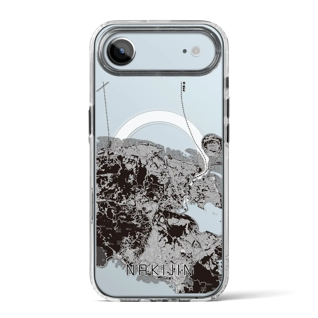 【今帰仁（沖縄県）】地図柄iPhoneケース（MagSafeタイプ）