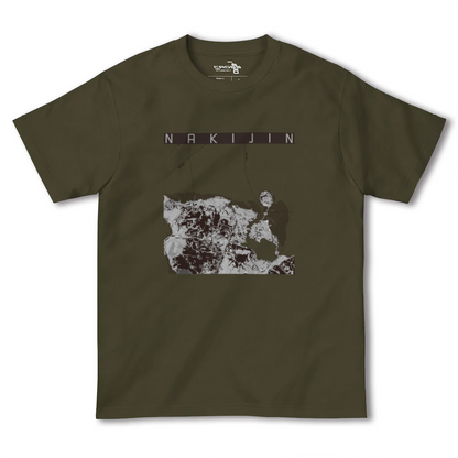 【今帰仁（沖縄県）】地図柄ヘビーウェイトTシャツ