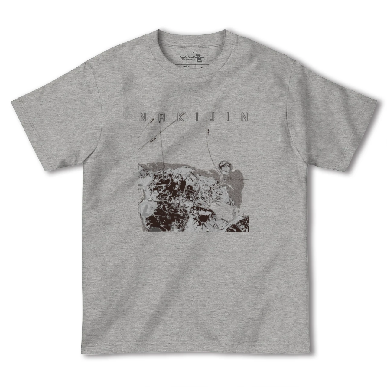 【今帰仁（沖縄県）】地図柄ヘビーウェイトTシャツ