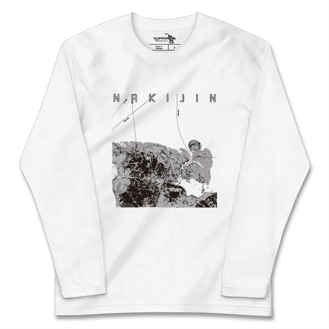 【今帰仁（沖縄県）】地図柄ロングスリーブTシャツ