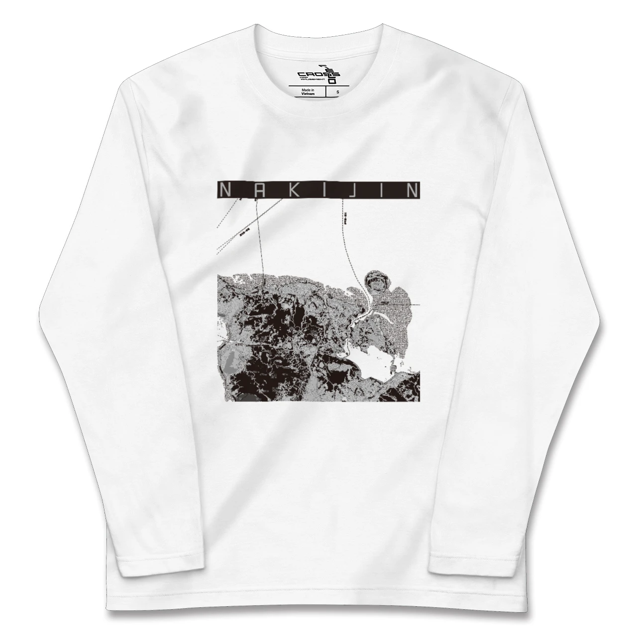【今帰仁（沖縄県）】地図柄ロングスリーブTシャツ