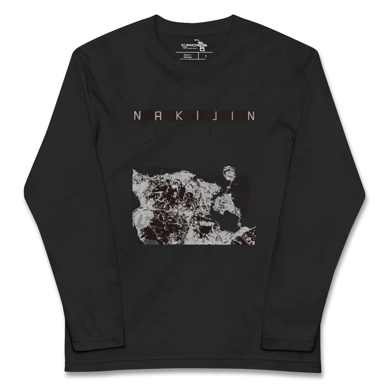 【今帰仁（沖縄県）】地図柄ロングスリーブTシャツ