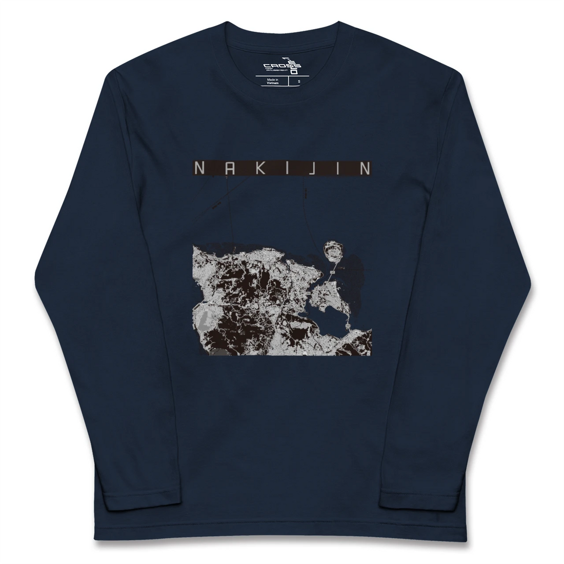 【今帰仁(沖縄県)】地図柄ロングスリーブTシャツ