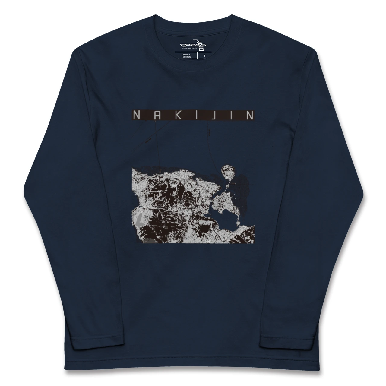 【今帰仁（沖縄県）】地図柄ロングスリーブTシャツ