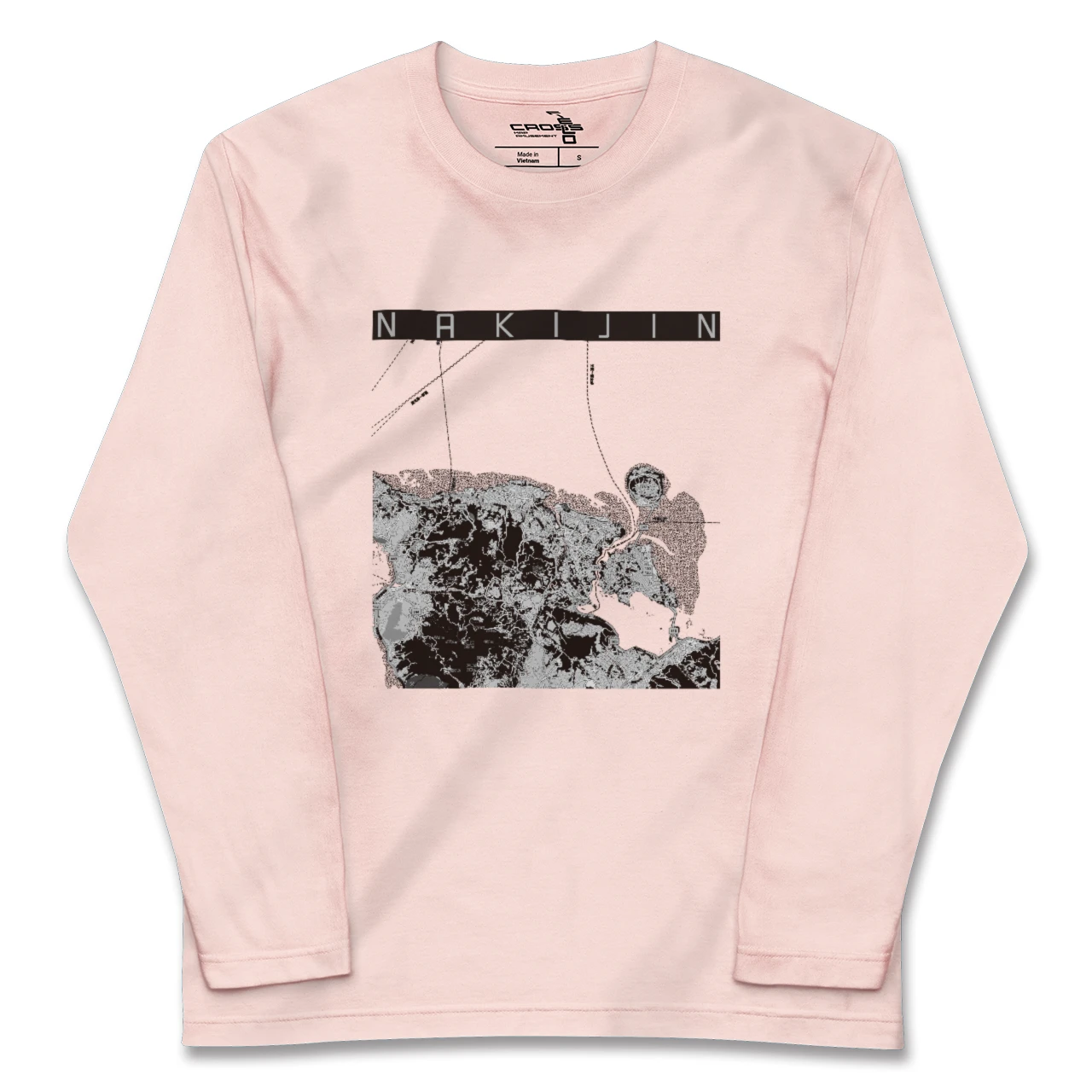 【今帰仁（沖縄県）】地図柄ロングスリーブTシャツ