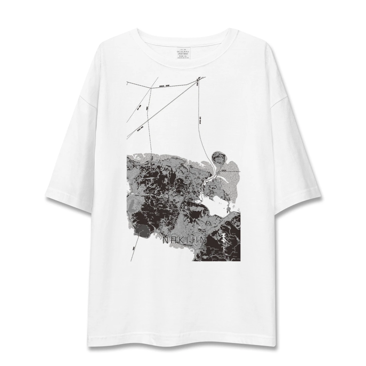 【今帰仁（沖縄県）】地図柄ビッグシルエットTシャツ