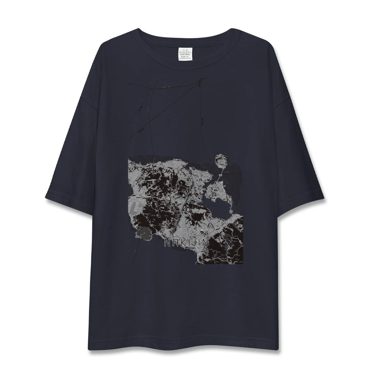 【今帰仁（沖縄県）】地図柄ビッグシルエットTシャツ