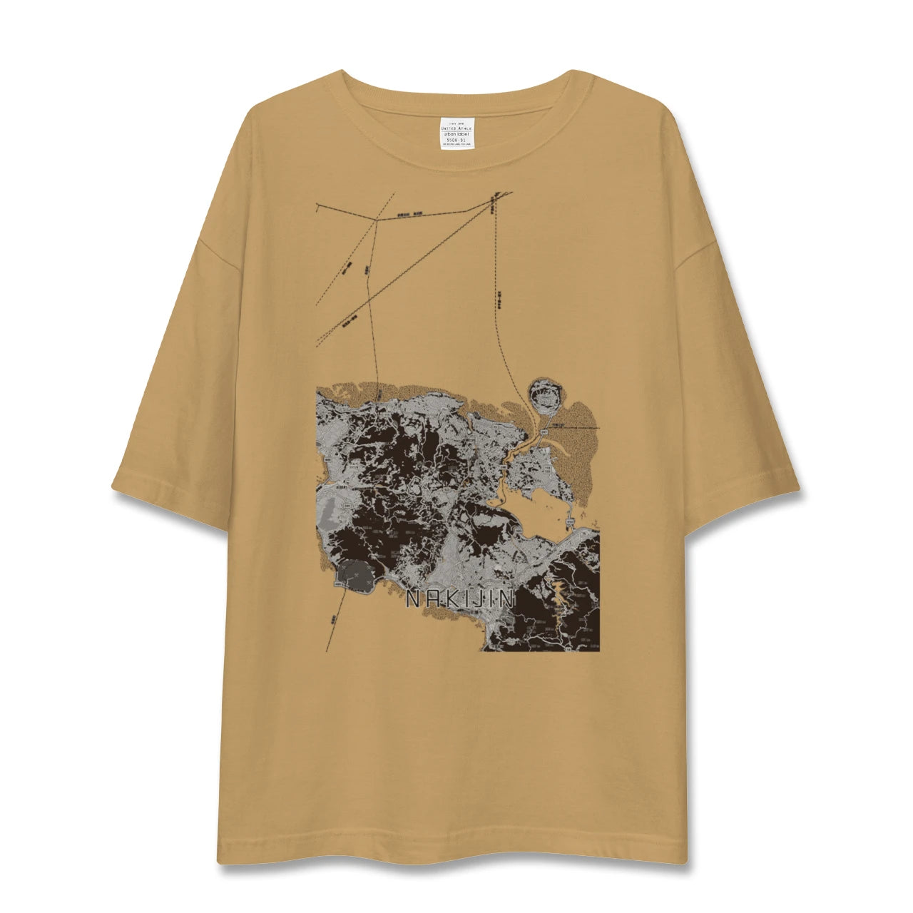 【今帰仁（沖縄県）】地図柄ビッグシルエットTシャツ