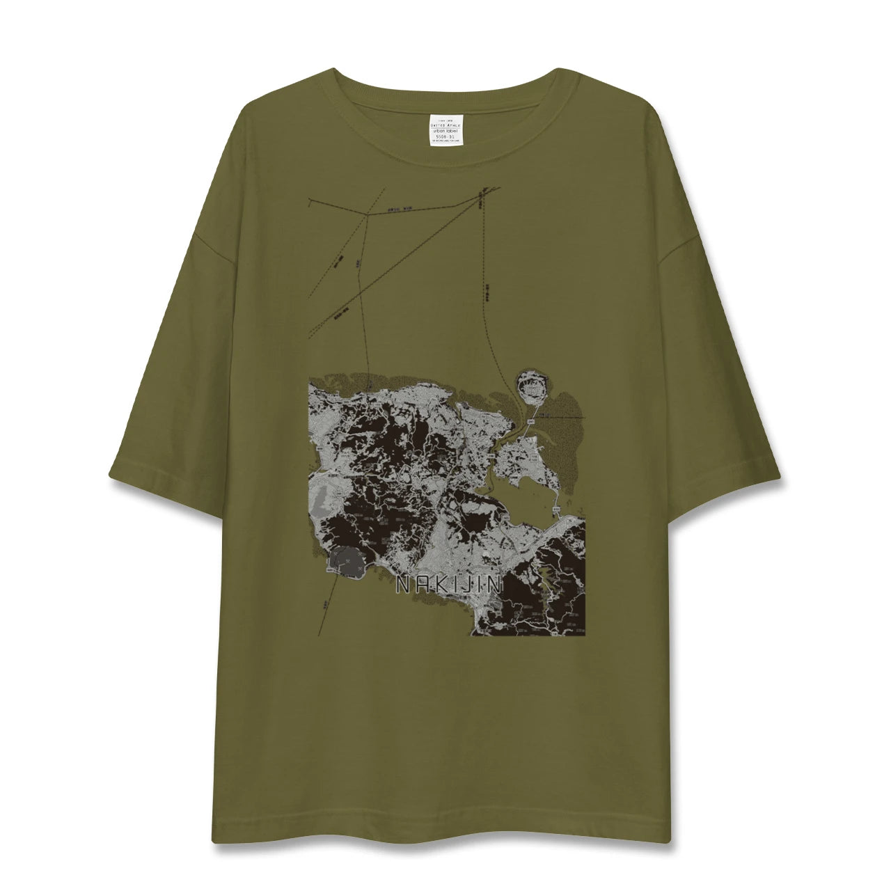 【今帰仁（沖縄県）】地図柄ビッグシルエットTシャツ