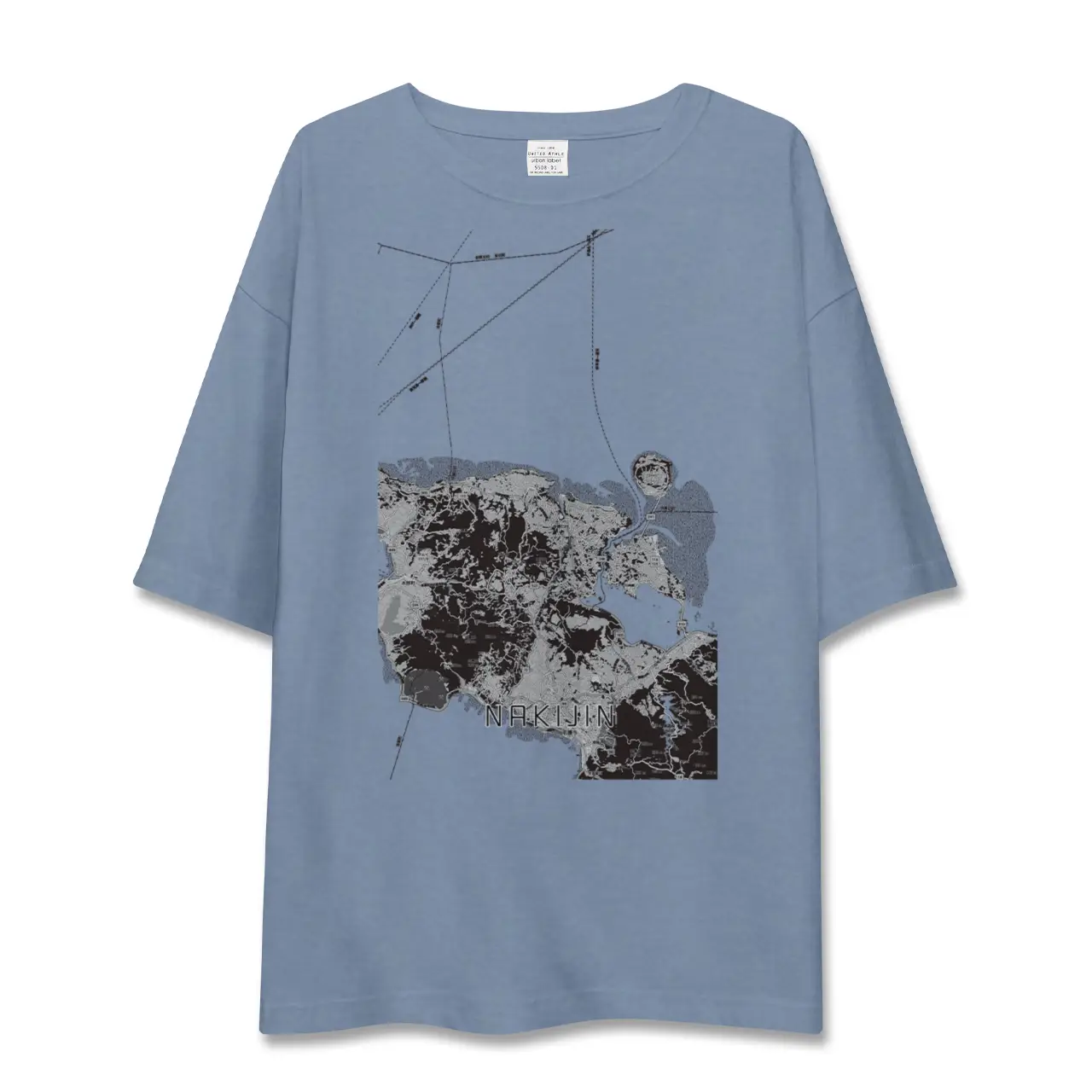 【今帰仁（沖縄県）】地図柄ビッグシルエットTシャツ