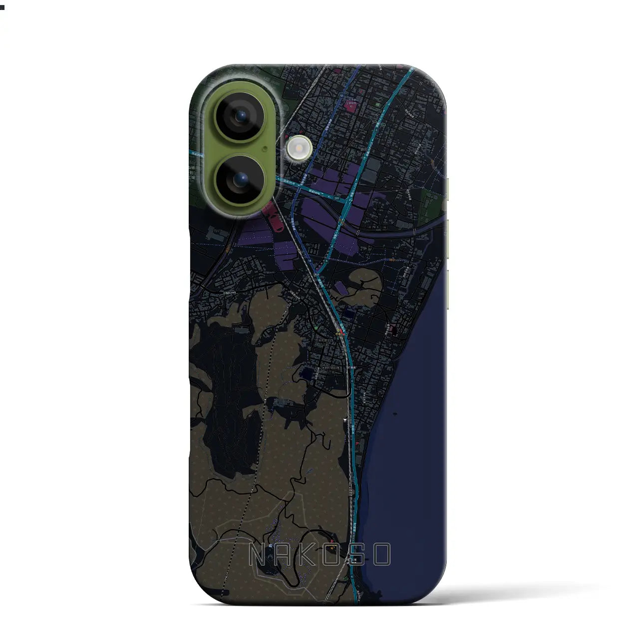 【勿来（福島県）】地図柄iPhoneケース（バックカバータイプ）