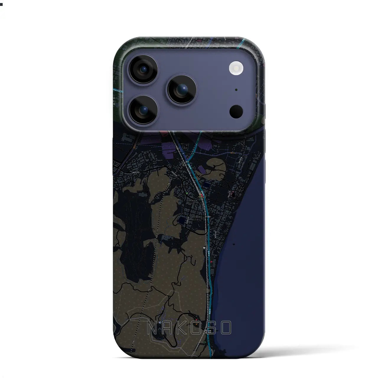 【勿来（福島県）】地図柄iPhoneケース（バックカバータイプ）