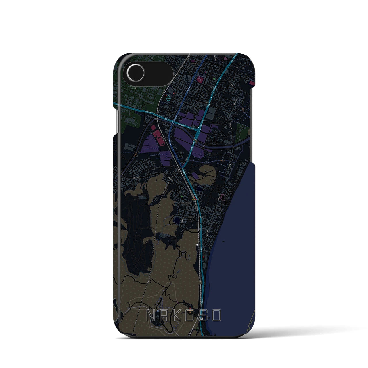 【勿来（福島県）】地図柄iPhoneケース（バックカバータイプ）
