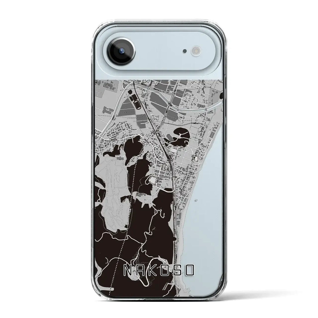 【勿来（福島県）】地図柄iPhoneケース（クリアタイプ）モノトーン・iPhone 17 Pro Max 用