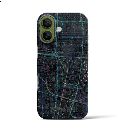 【難波（大阪府）】地図柄iPhoneケース（バックカバータイプ）