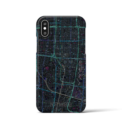 【難波（大阪府）】地図柄iPhoneケース（バックカバータイプ）