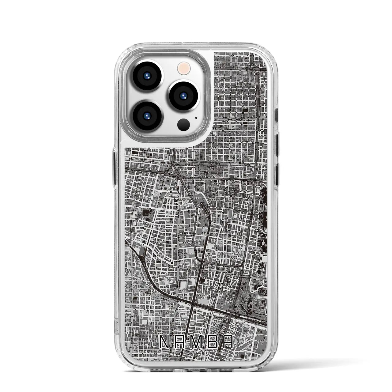【難波（大阪府）】地図柄iPhoneケース（MagSafeタイプ）