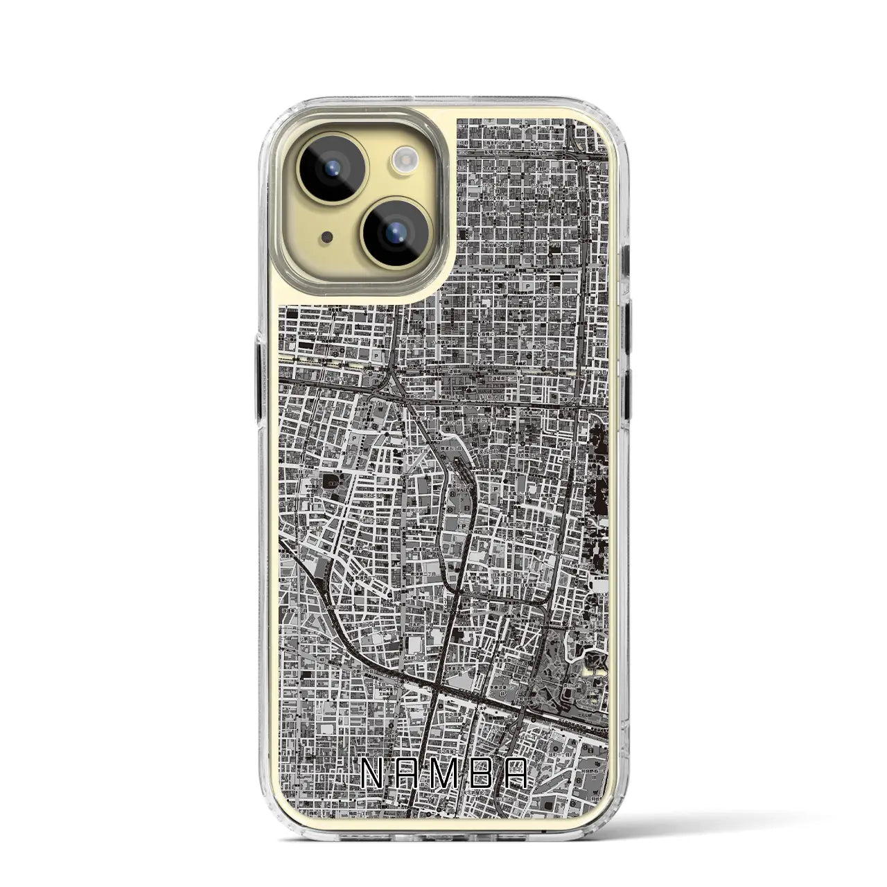 【難波（大阪府）】地図柄iPhoneケース（MagSafeタイプ）