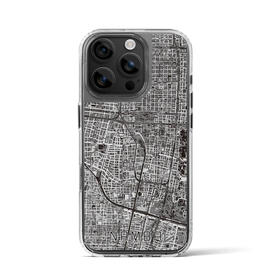 【難波（大阪府）】地図柄iPhoneケース（MagSafeタイプ）