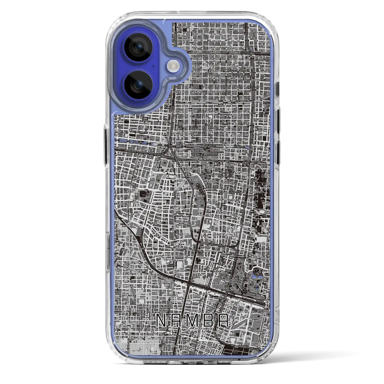 【難波（大阪府）】地図柄iPhoneケース（MagSafeタイプ）