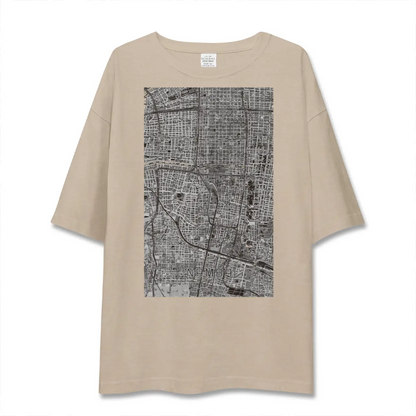 【難波（大阪府）】地図柄ビッグシルエットTシャツ