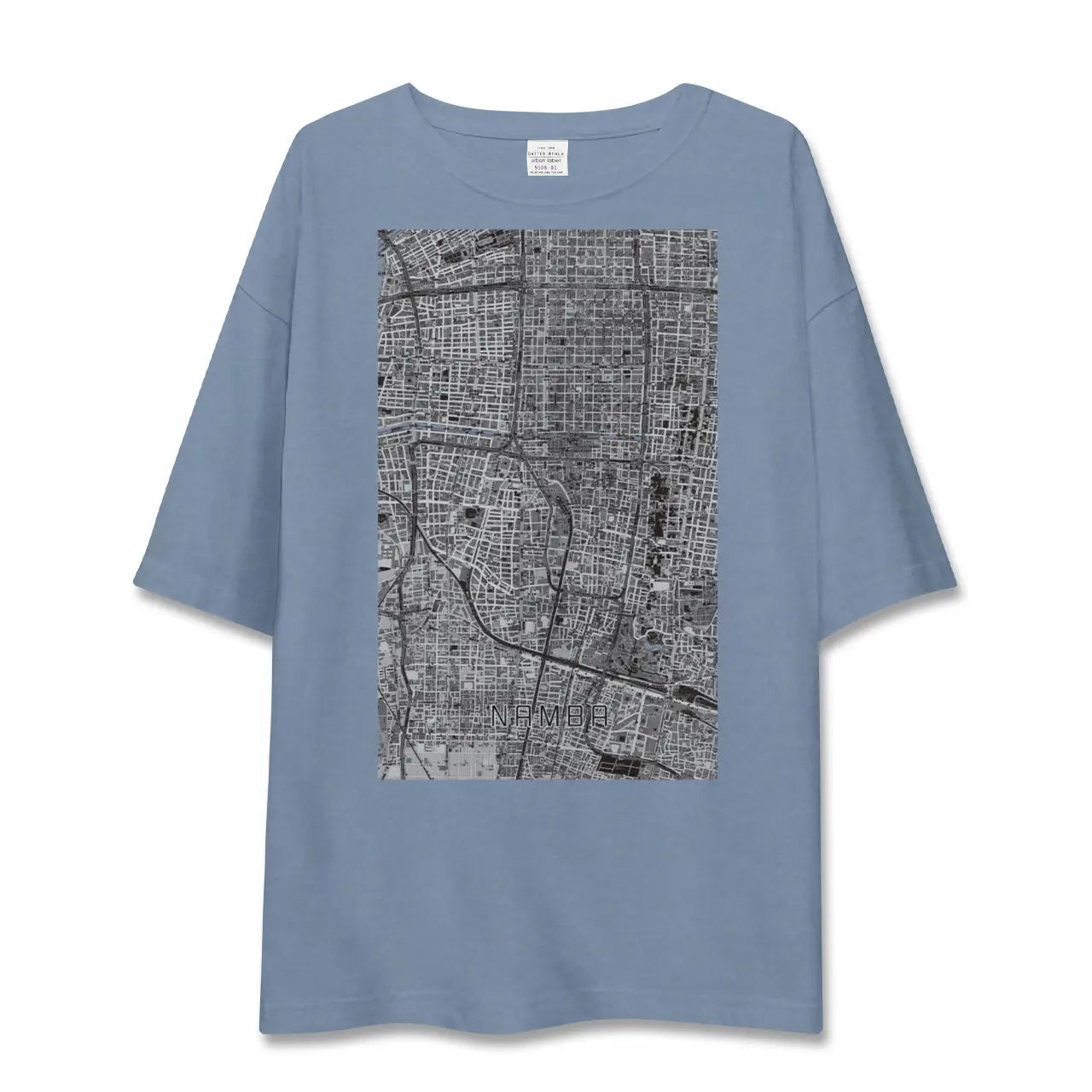 【難波（大阪府）】地図柄ビッグシルエットTシャツ