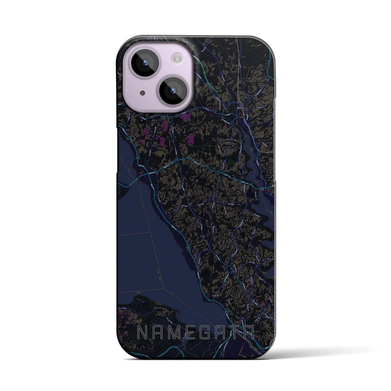 【行方（茨城県）】地図柄iPhoneケース（バックカバータイプ）