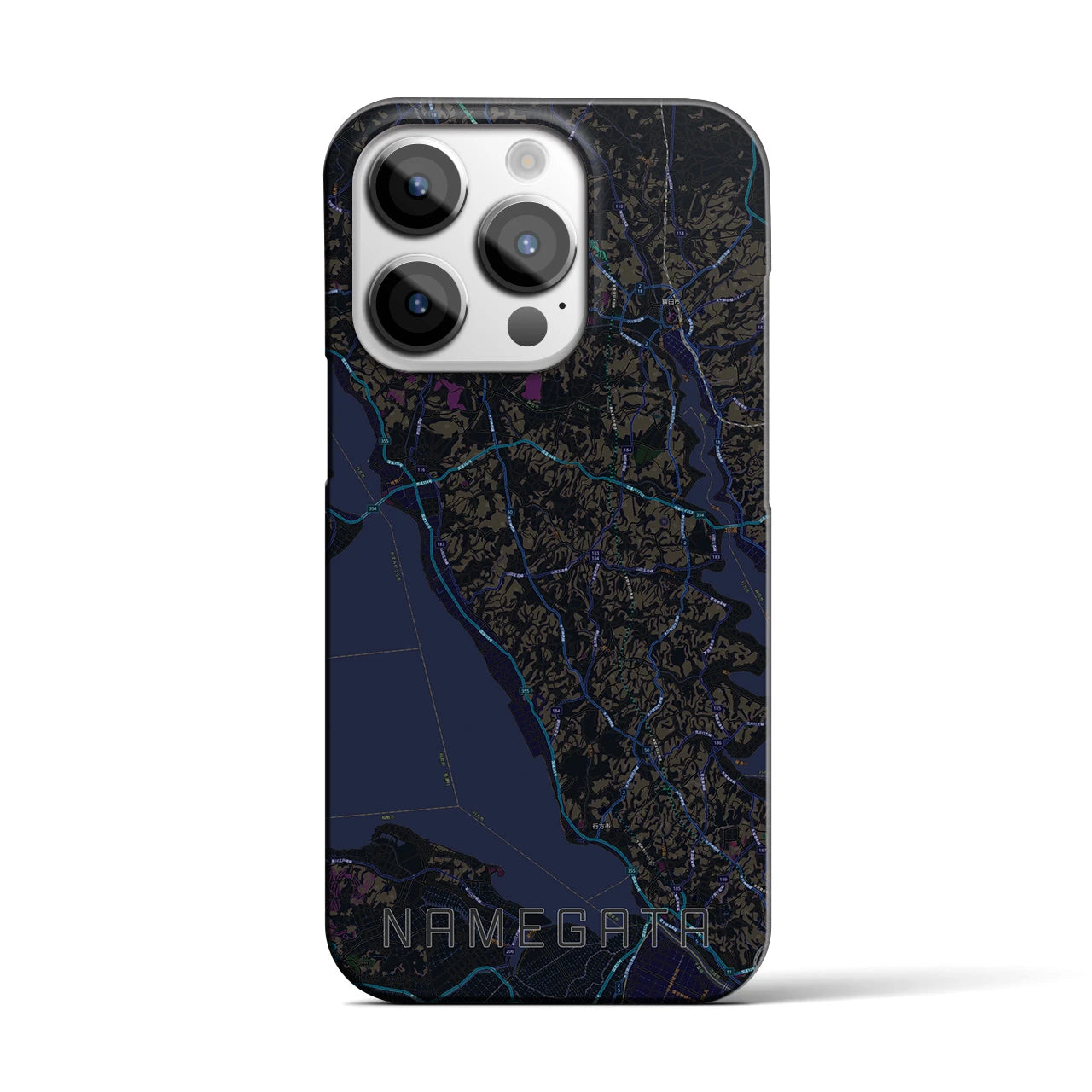 【行方（茨城県）】地図柄iPhoneケース（バックカバータイプ）