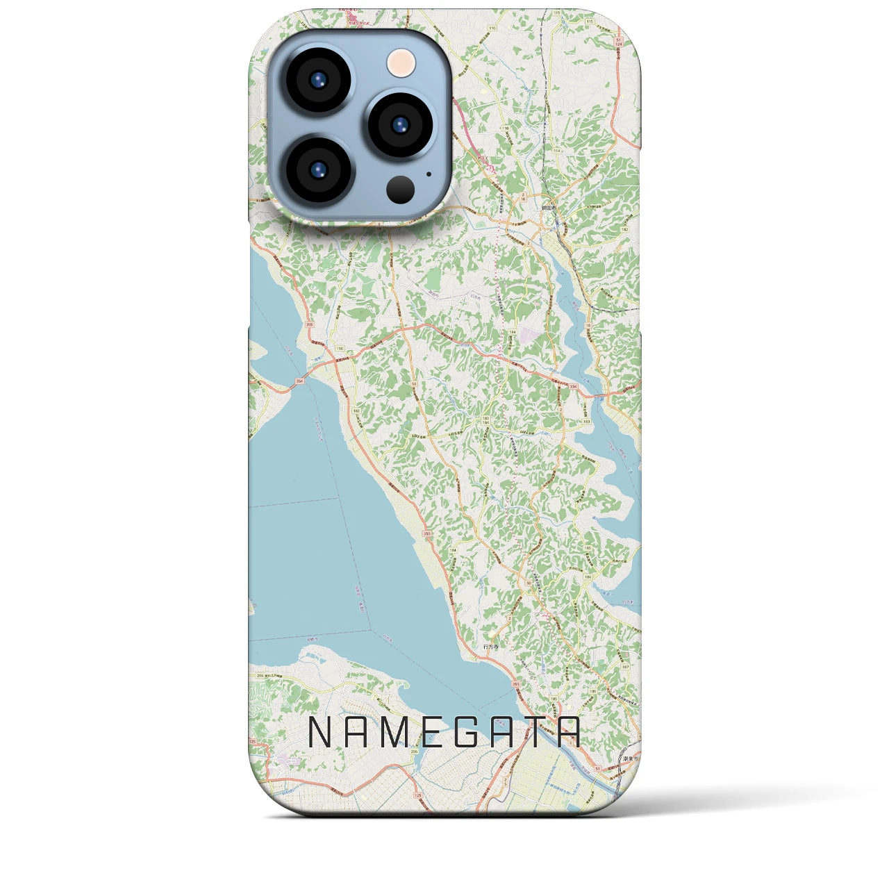 【行方（茨城県）】地図柄iPhoneケース（バックカバータイプ）