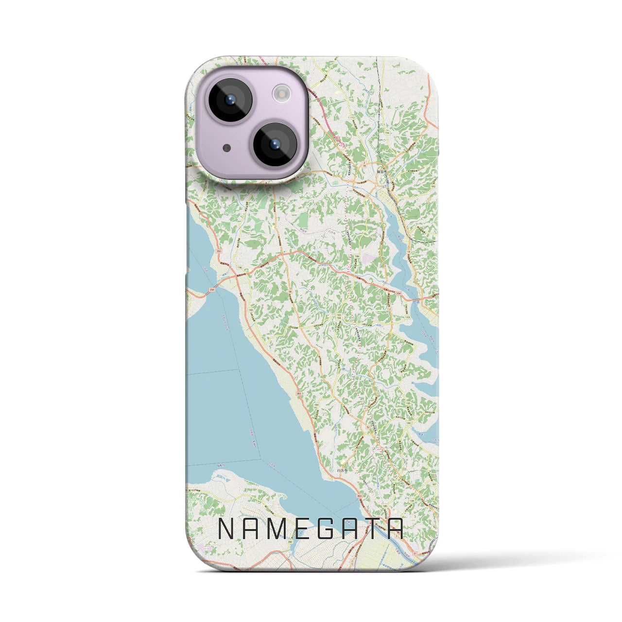 【行方（茨城県）】地図柄iPhoneケース（バックカバータイプ）
