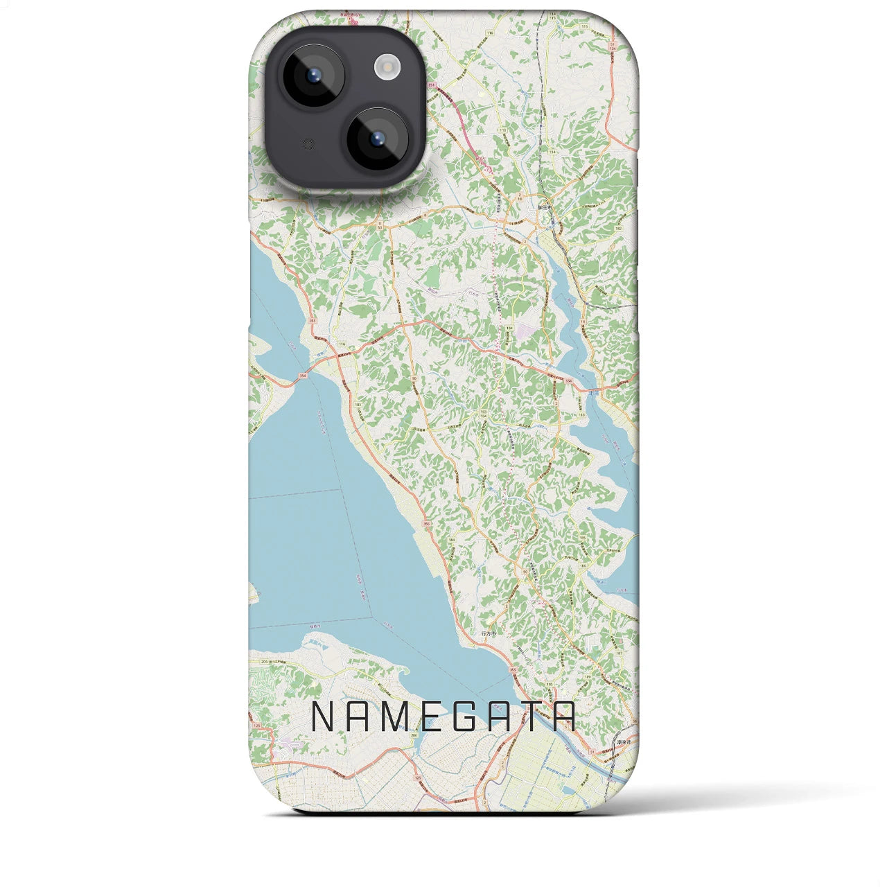 【行方（茨城県）】地図柄iPhoneケース（バックカバータイプ）
