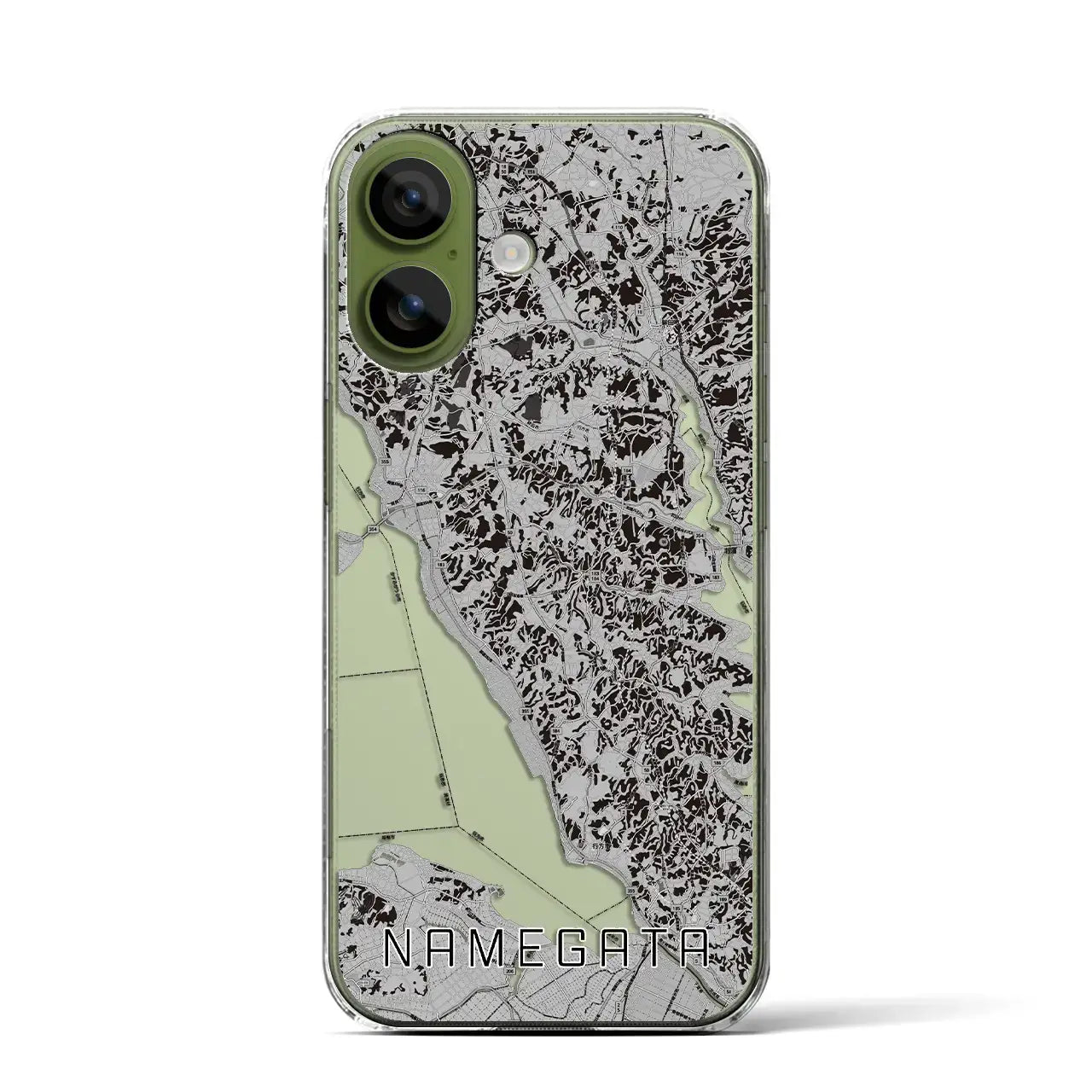 【行方（茨城県）】地図柄iPhoneケース（クリアタイプ）