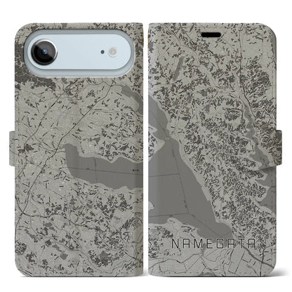 【行方（茨城県）】地図柄iPhoneケース（手帳タイプ）