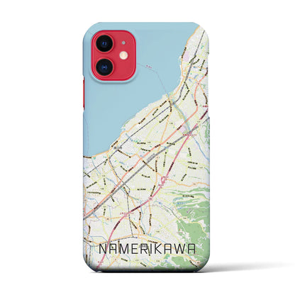 【滑川（富山県）】地図柄iPhoneケース（バックカバータイプ）