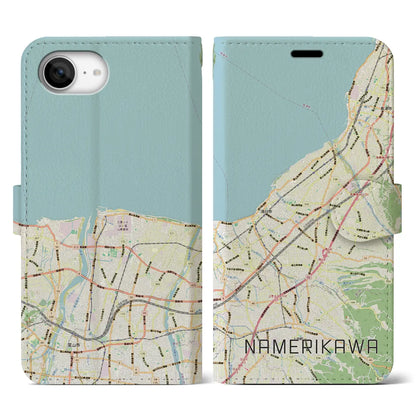 【滑川（富山県）】地図柄iPhoneケース（手帳タイプ）