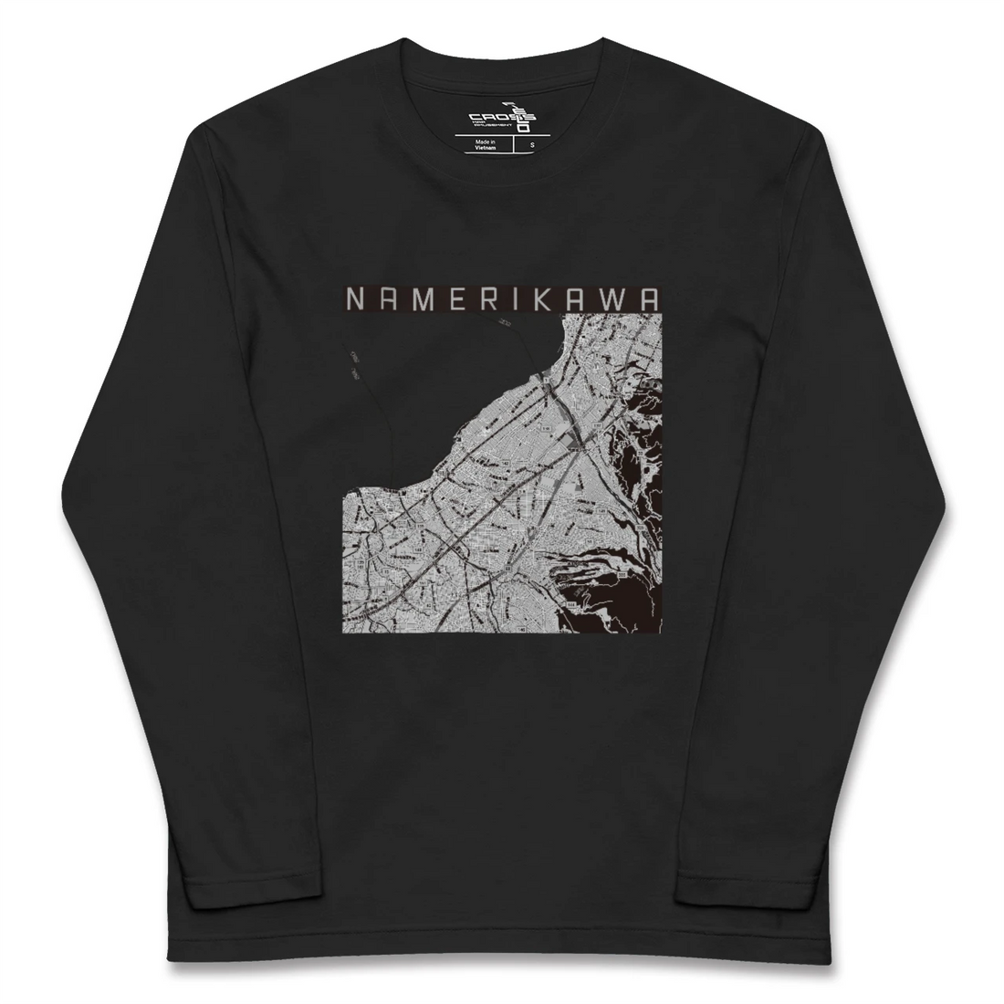 【滑川(富山県)】地図柄ロングスリーブTシャツ