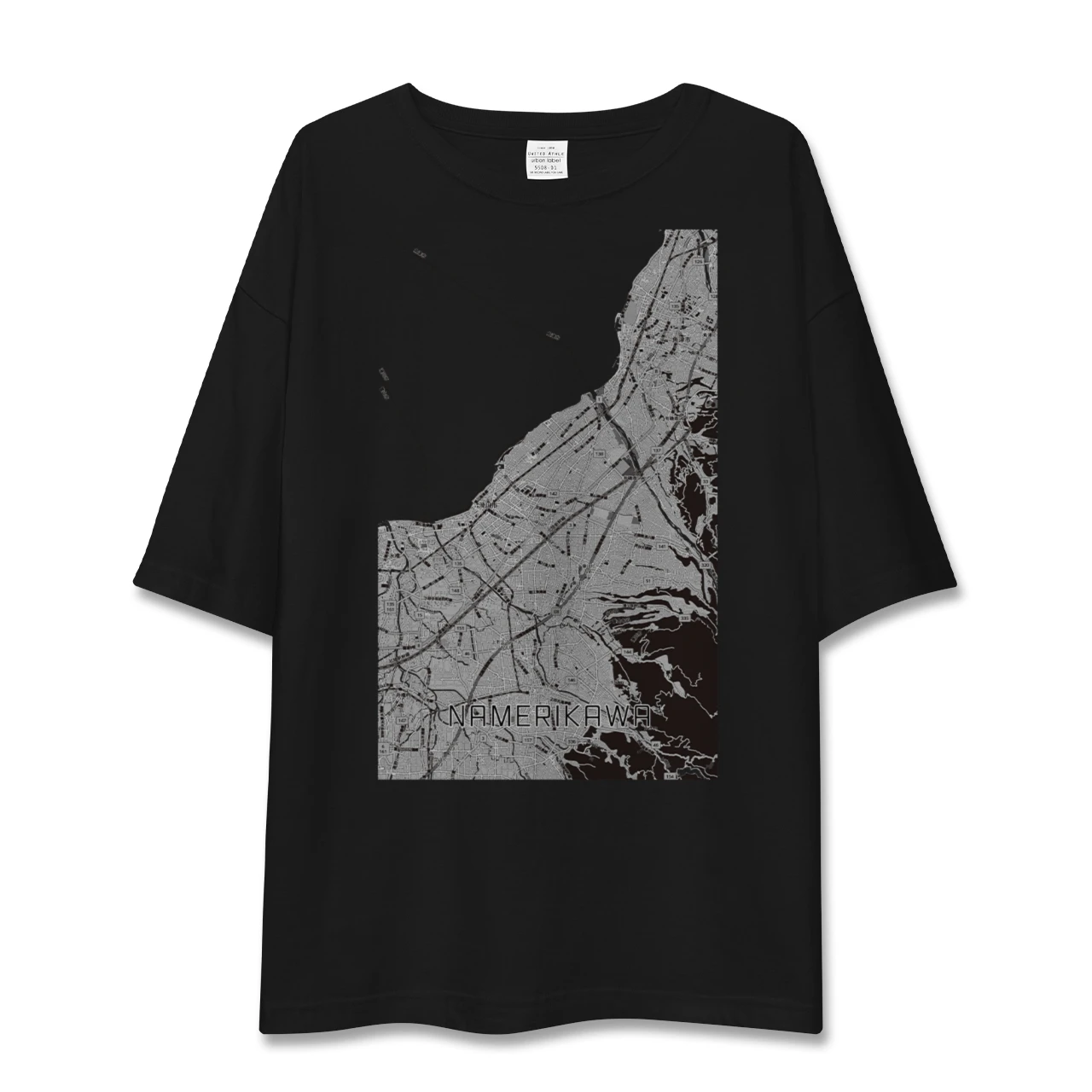 【滑川（富山県）】地図柄ビッグシルエットTシャツ