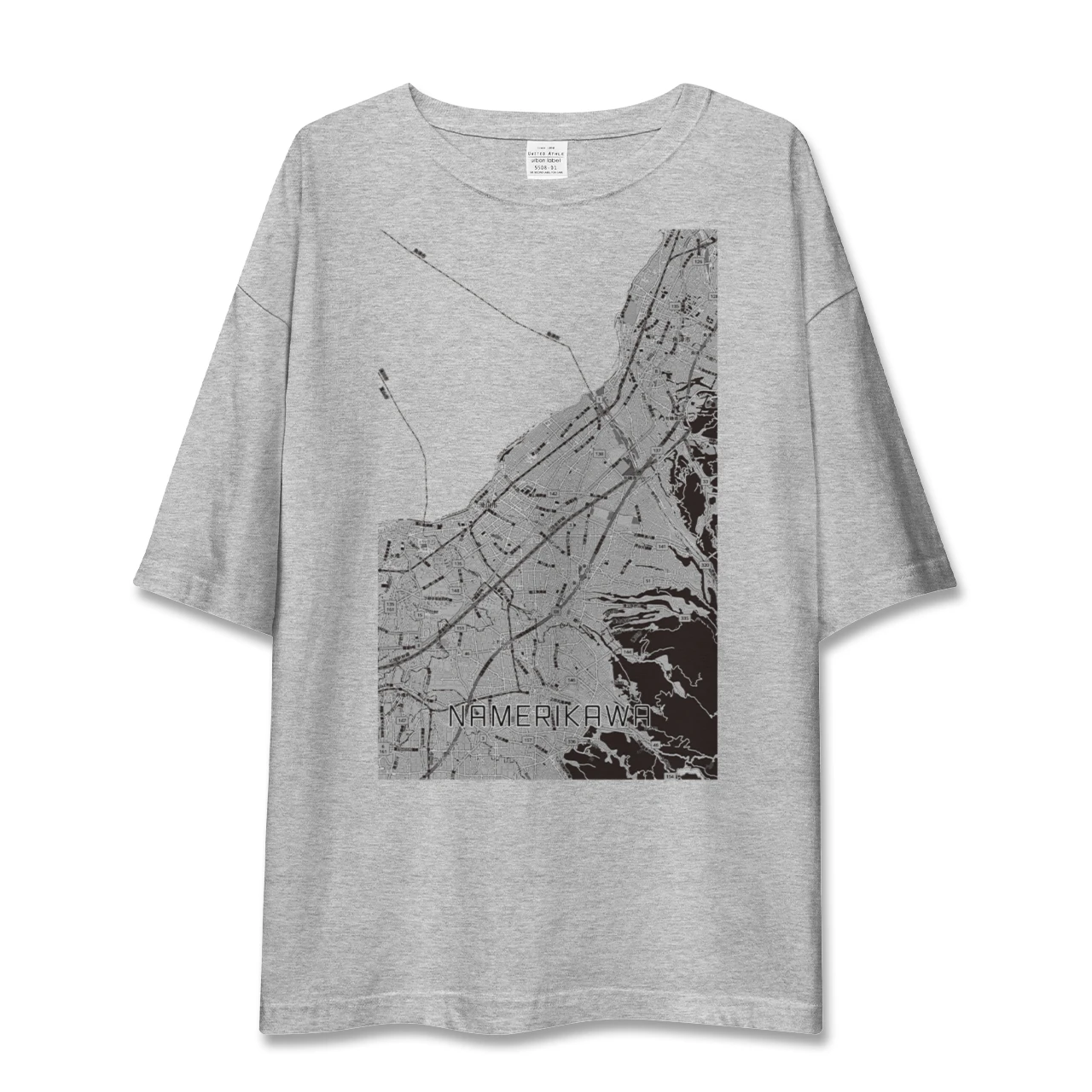 【滑川（富山県）】地図柄ビッグシルエットTシャツ