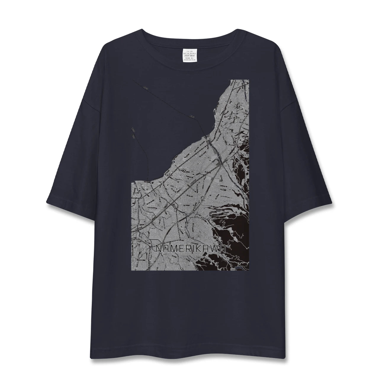 【滑川（富山県）】地図柄ビッグシルエットTシャツ