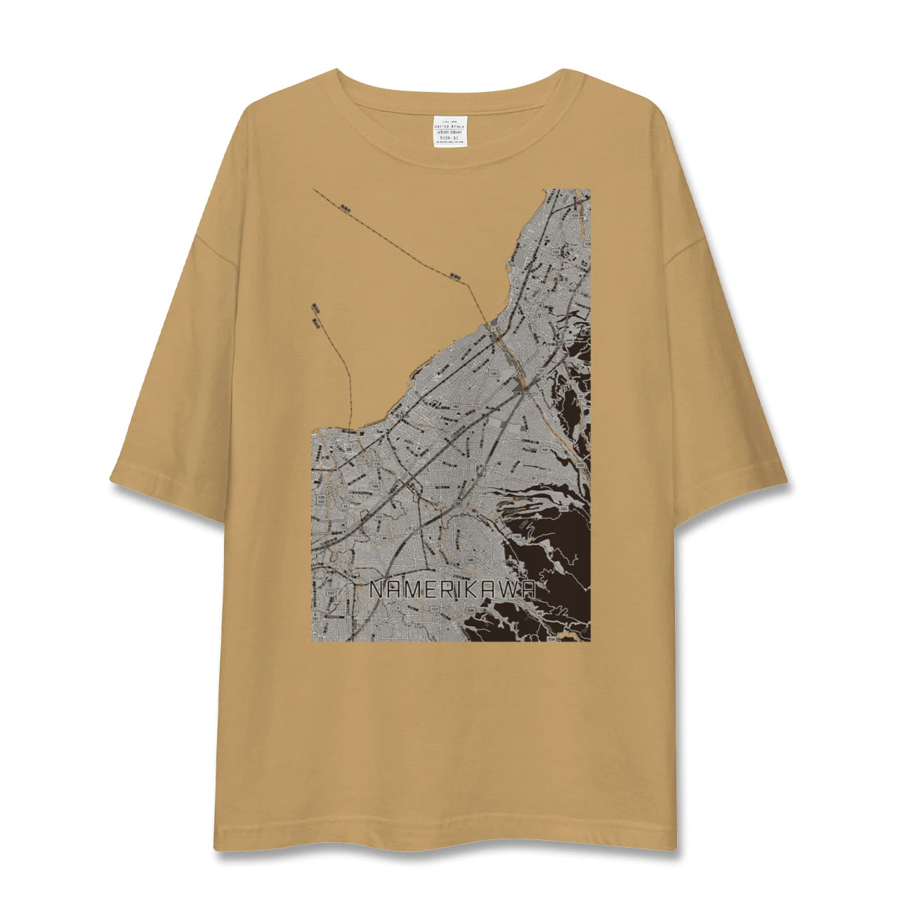 【滑川（富山県）】地図柄ビッグシルエットTシャツ