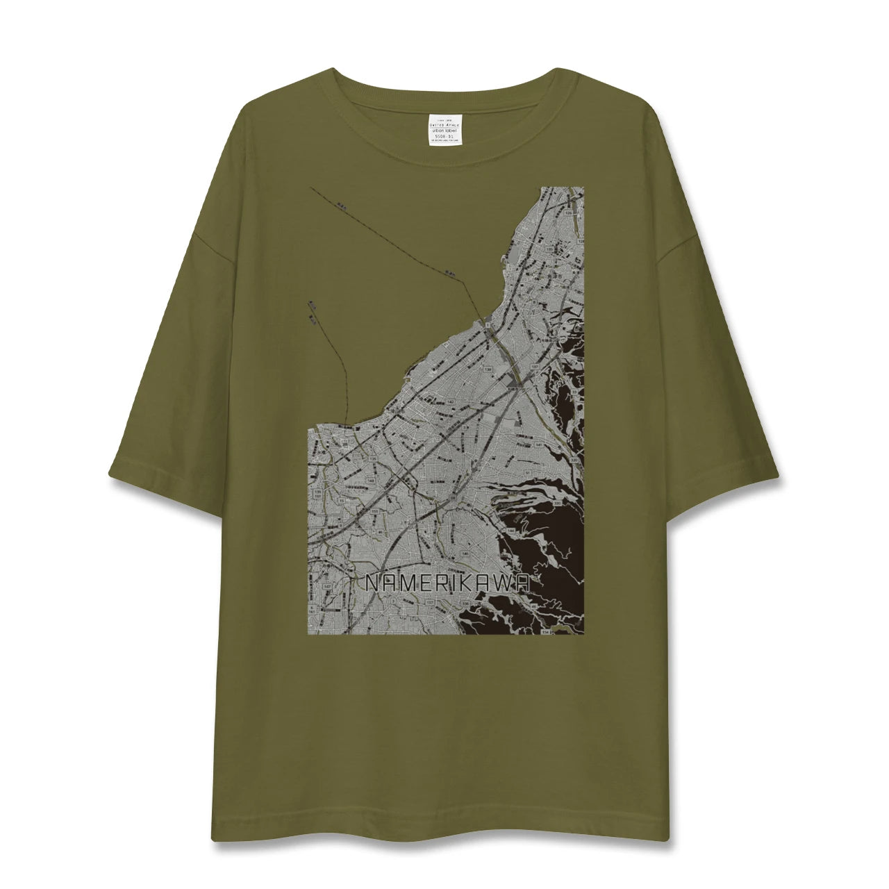 【滑川（富山県）】地図柄ビッグシルエットTシャツ