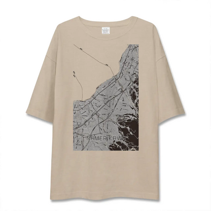 【滑川（富山県）】地図柄ビッグシルエットTシャツ