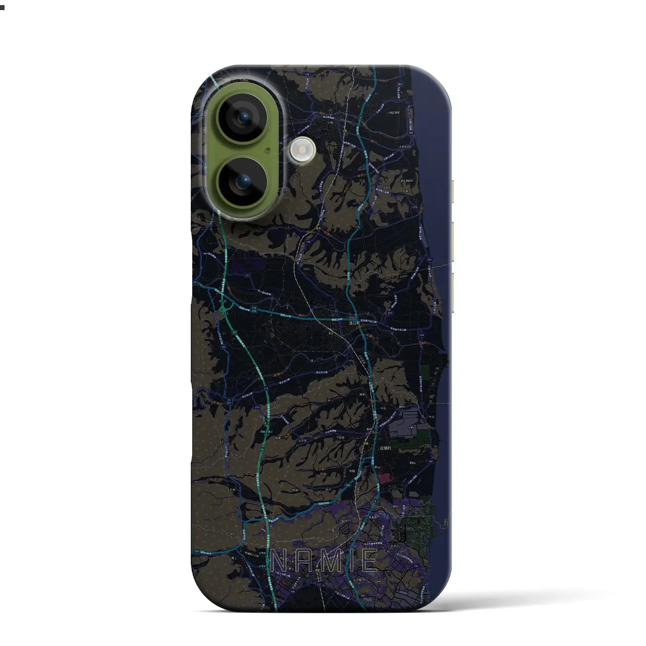 【浪江（福島県）】地図柄iPhoneケース（バックカバータイプ）