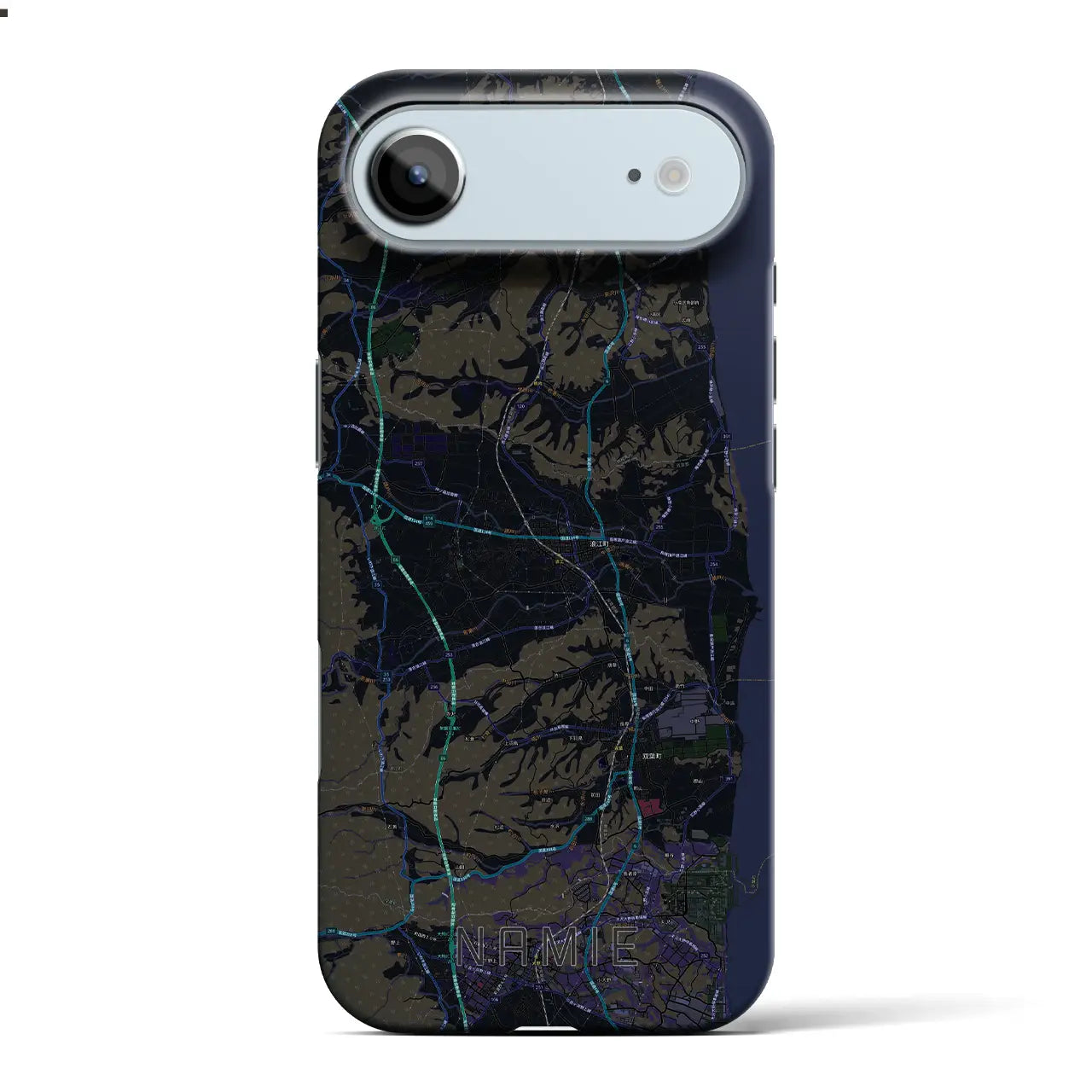 【浪江（福島県）】地図柄iPhoneケース（バックカバータイプ）