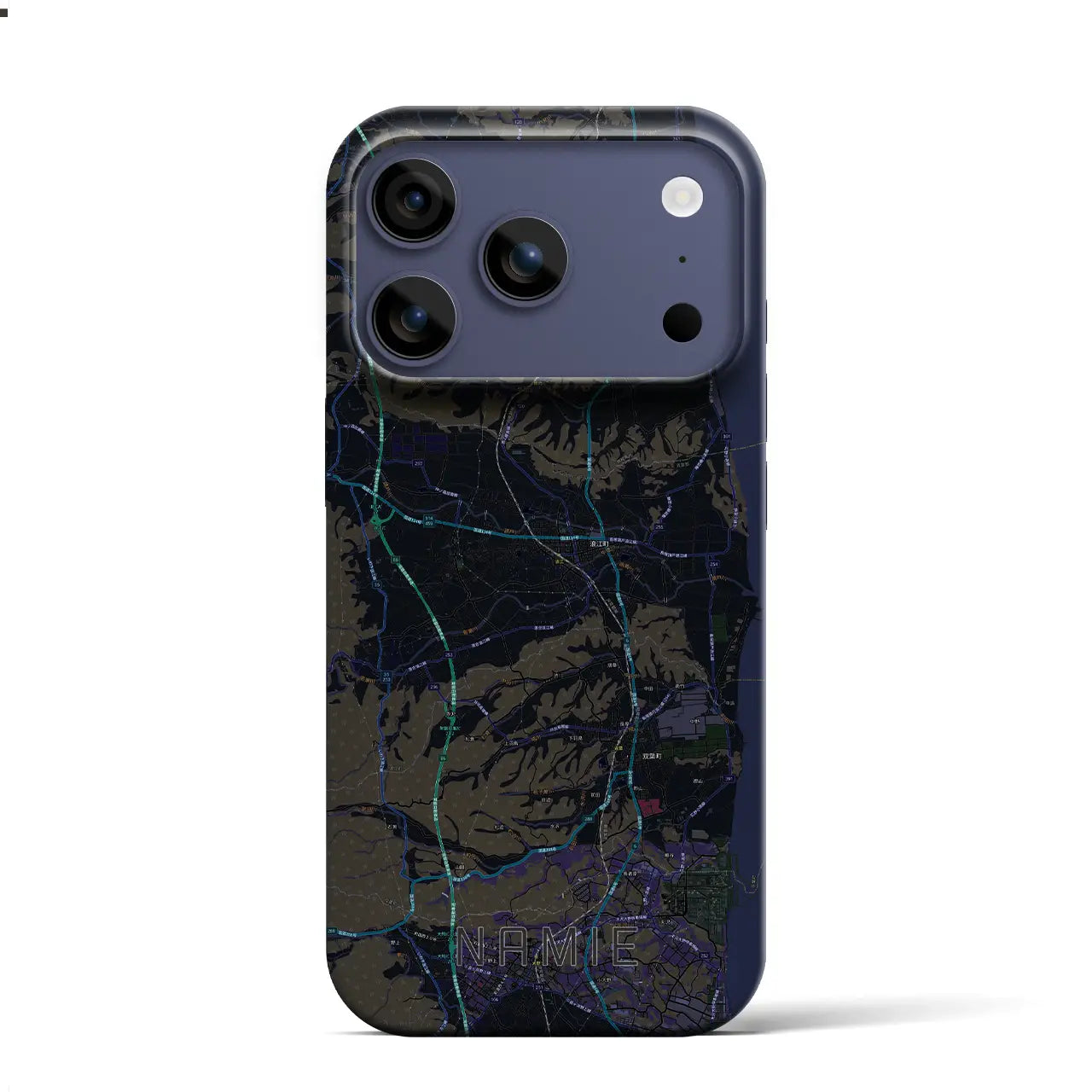 【浪江（福島県）】地図柄iPhoneケース（バックカバータイプ）