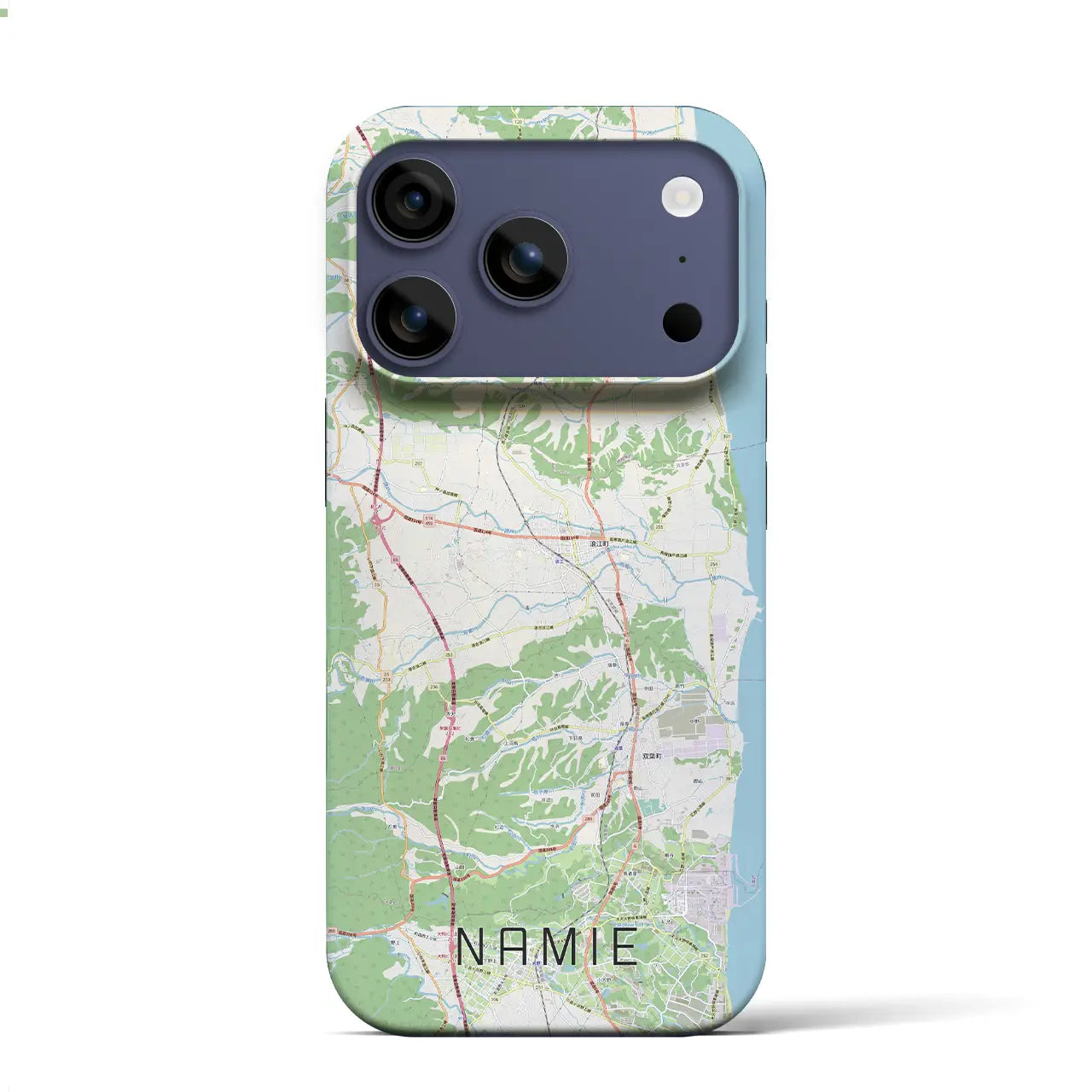 【浪江（福島県）】地図柄iPhoneケース（バックカバータイプ）