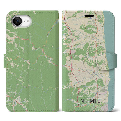 【浪江（福島県）】地図柄iPhoneケース（手帳タイプ）