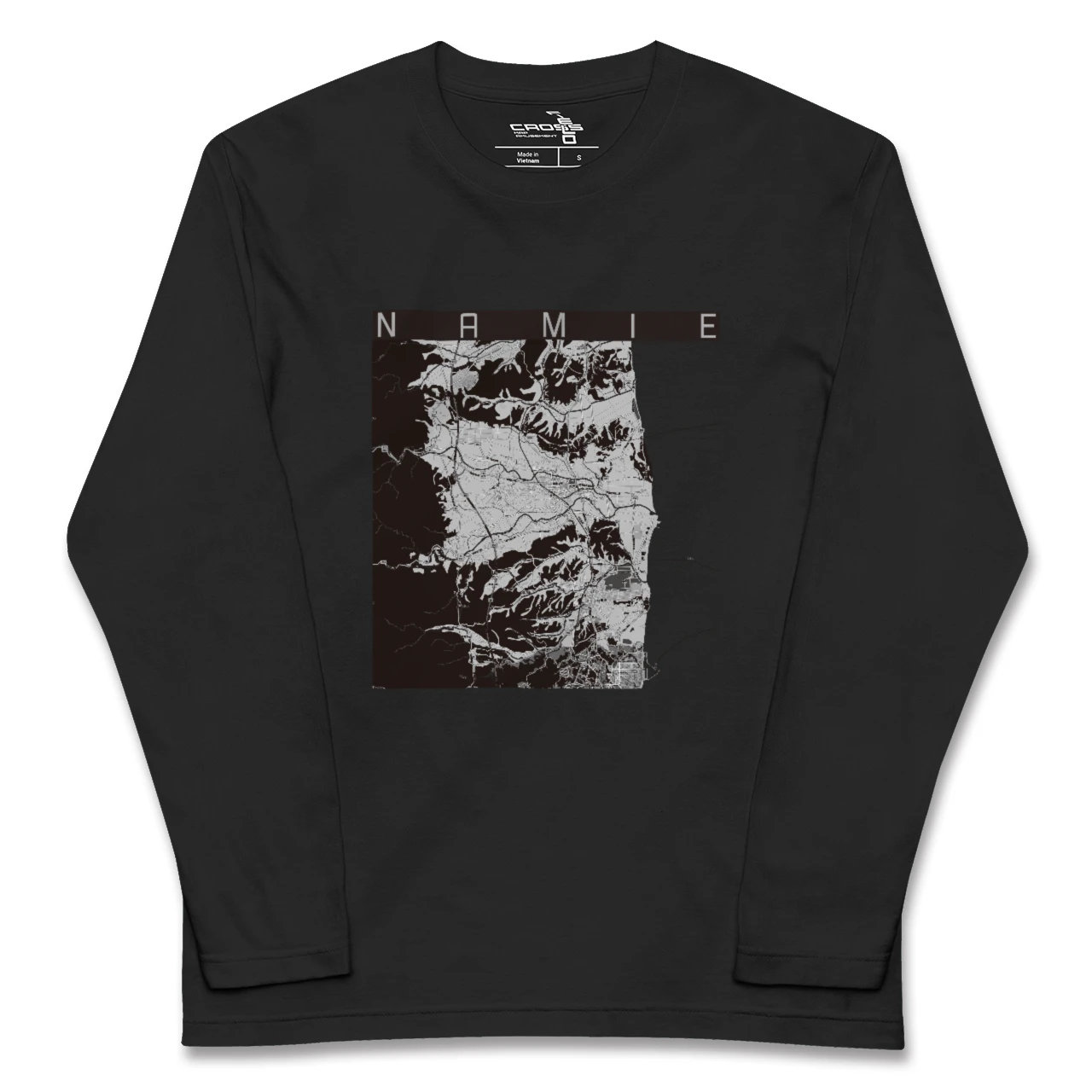 【浪江（福島県）】地図柄ロングスリーブTシャツ